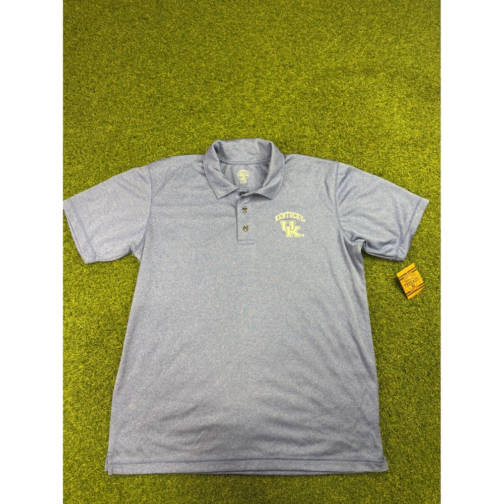 Rivalry Threads University of Kentucky Wildcats Polo Mens Large Blue Heathered